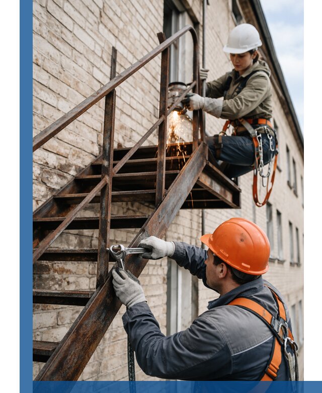 Ремонт и восстановление пожарных лестниц с выездом в Кумертау