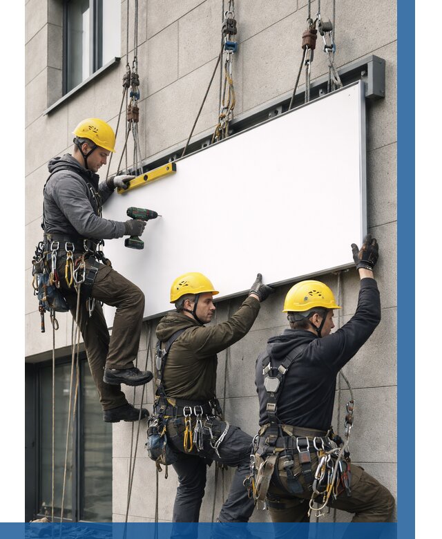 Монтаж рекламной вывески в Кумертау от 8167 р. | ВЫСОТНИК-Кра