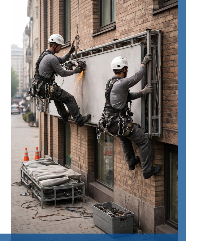 Демонтаж рекламной вывески в Кумертау от 6636 р. | ВЫСОТНИК-Кра