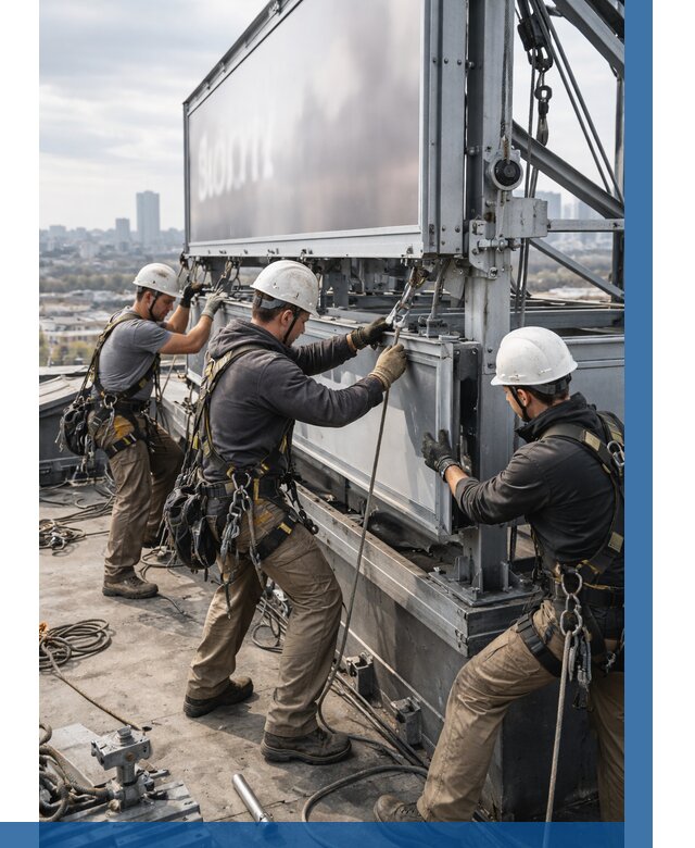 Монтаж крышной рекламной конструкции в Кумертау от 61254 р.|ВЫСОТНИК-Кра