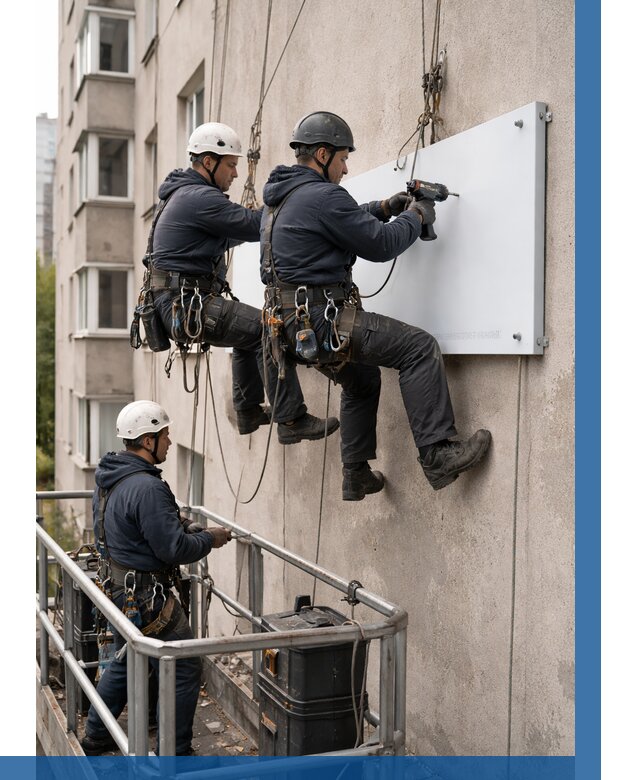 Монтаж табличек и указателей в Кумертау от 3573 р. | ВЫСОТНИК-Кра