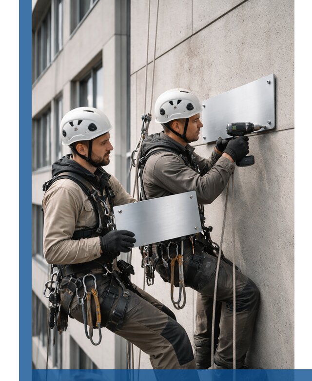 Монтаж табличек и указателей в Кумертау для зданий и сооружений