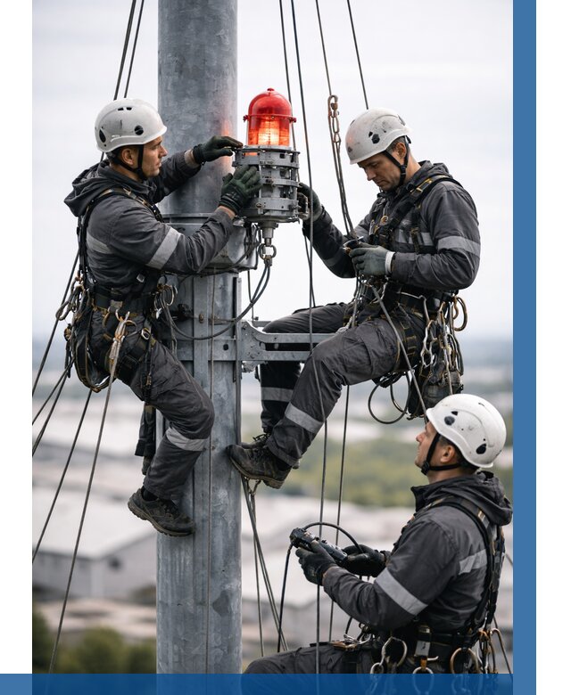 Монтаж заградительных огней в Кумертау от 8678 р. | ВЫСОТНИК-Кра