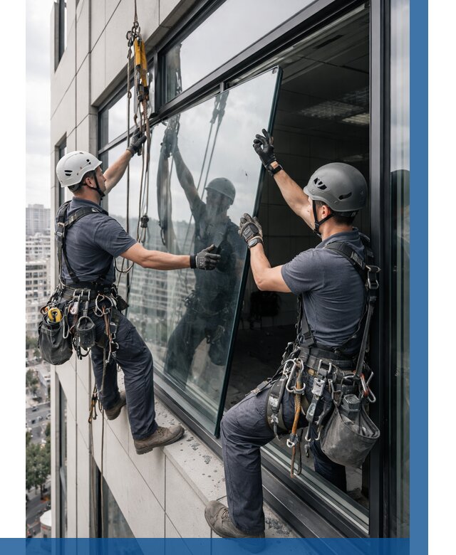 Замена стеклопакетов на высоте в Кумертау от 5615 р. | ВЫСОТНИК-Кра