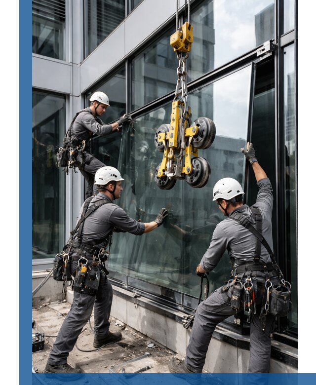 Структурное остекление фасадов в Кумертау монтаж и обслуживание