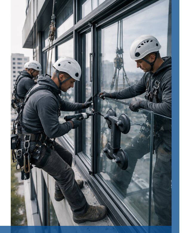 Витражное остекление зданий в Кумертау от 3573 р. | ВЫСОТНИК-Кра