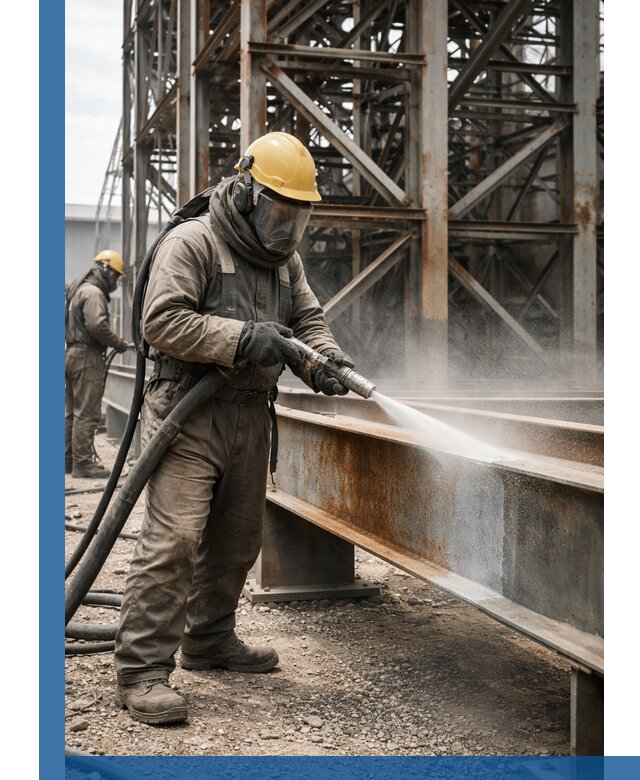 Пескоструйная очистка металлоконструкций в Кумертау промышленная