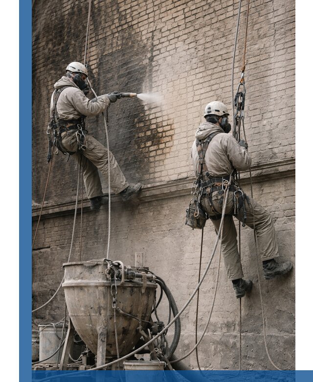 Пескоструйная очистка фасадов в Кумертау профессионально