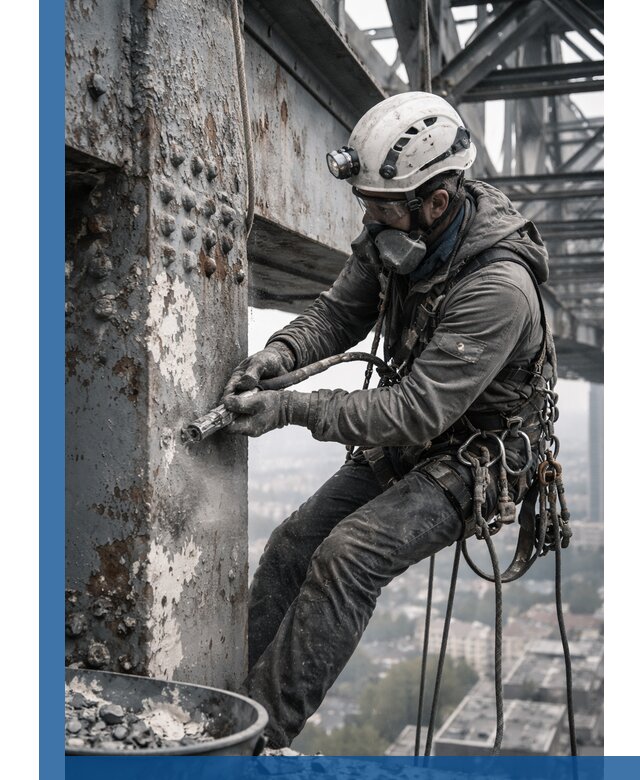 Удаление старой краски с металлических конструкций в Кумертау