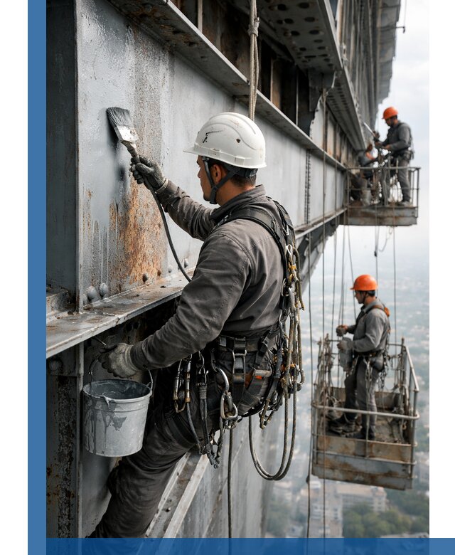 Покраска металлоконструкций на высоте в Кумертау профессионально