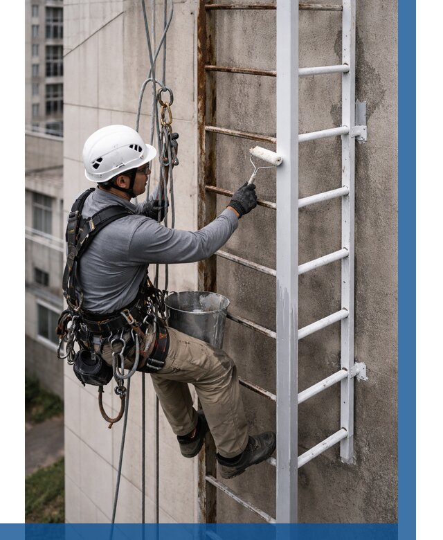Покраска пожарных лестниц в Кумертау от 4594 р. | ВЫСОТНИК-Кра