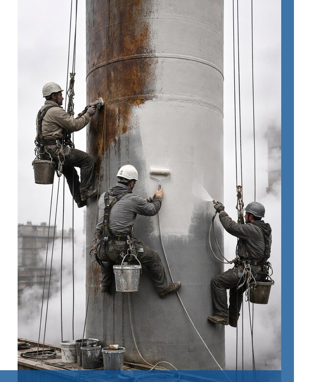 Покраска дымовых труб в Кумертау от 8678 р. | ВЫСОТНИК-Кра