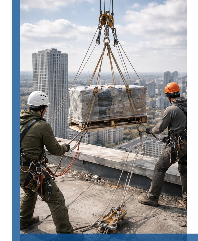 Подъем и монтаж крупногабаритных грузов на крышу в Кумертау