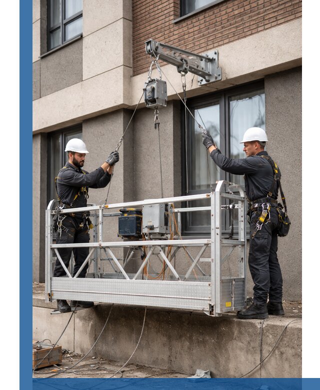 Монтаж и подъем фасадной люльки в Кумертау с гарантией безопасности