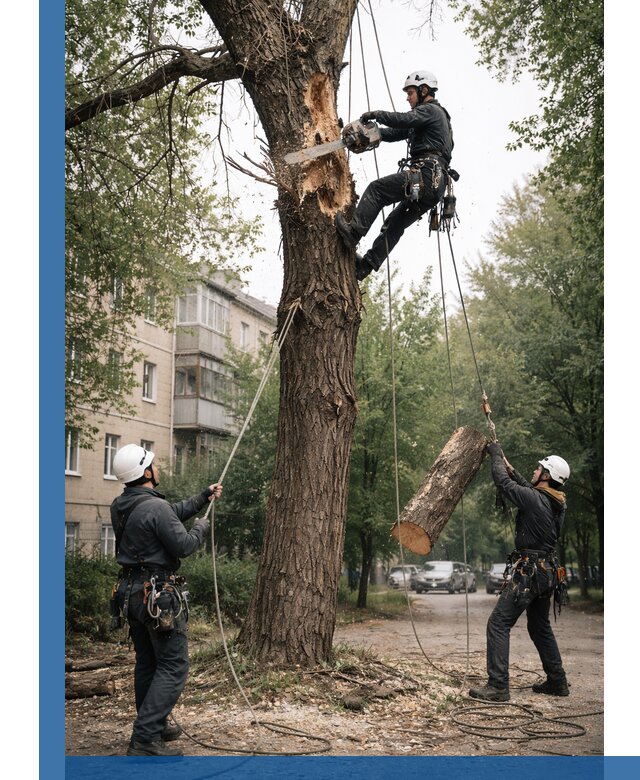 Срочное удаление аварийных деревьев в Кумертау с гарантией безопасности