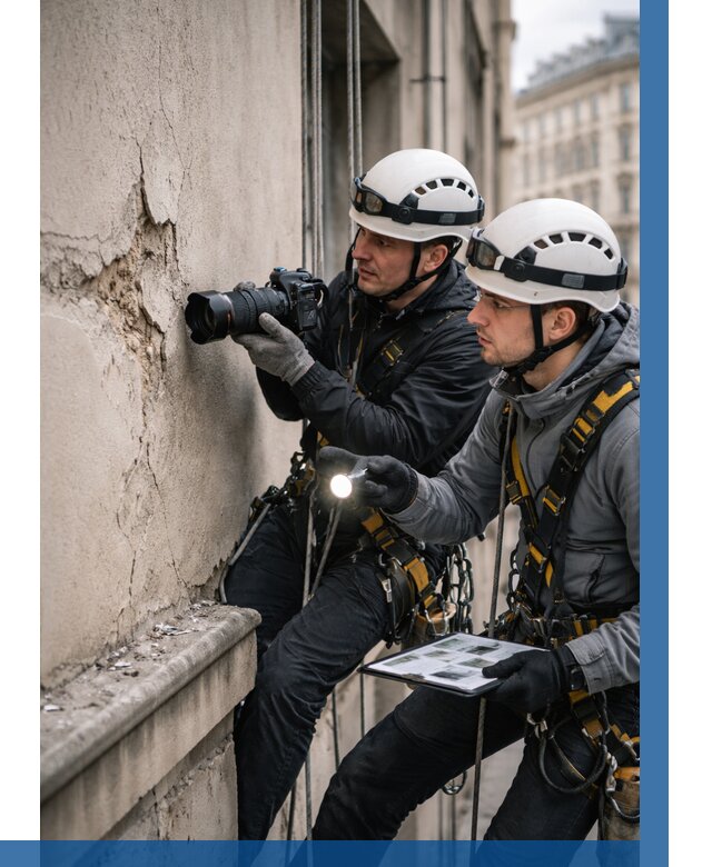 Фотофиксация дефектов фасада в Кумертау от 4594 р. | ВЫСОТНИК-Кра