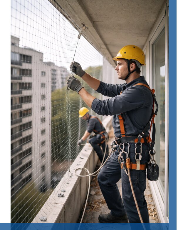 Монтаж сетки от птиц в Кумертау от 4594 р. | ВЫСОТНИК-Кра