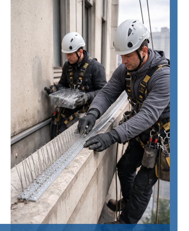 Установка шипов от птиц в Кумертау от 868 р. | ВЫСОТНИК-Кра